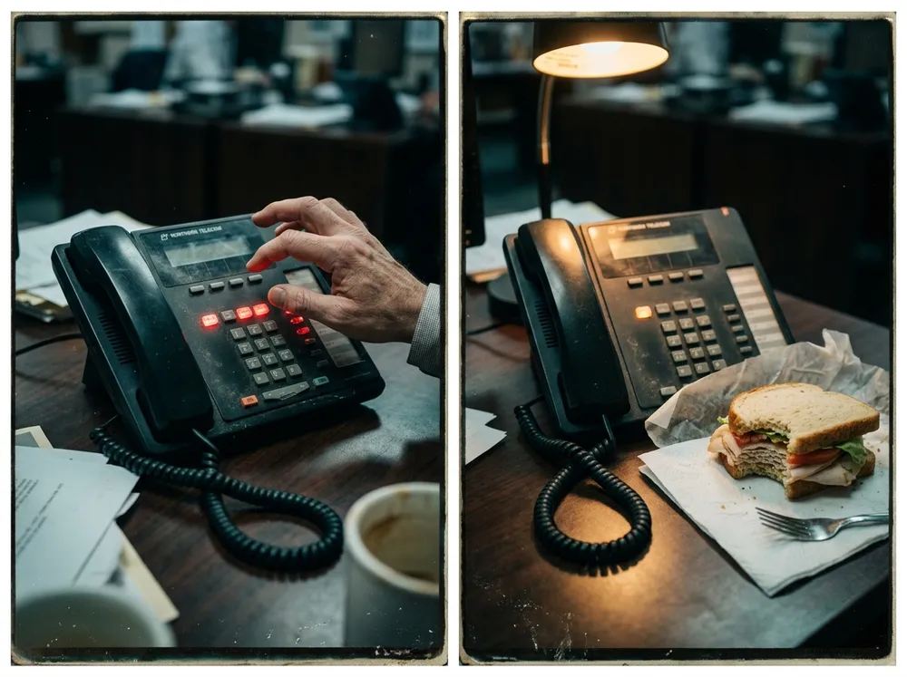 Four people called at once. All four got answered. She had lunch, for the first time since the 2nd.